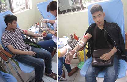Sinh viên HTT tham gia hiến máu tình nguyện