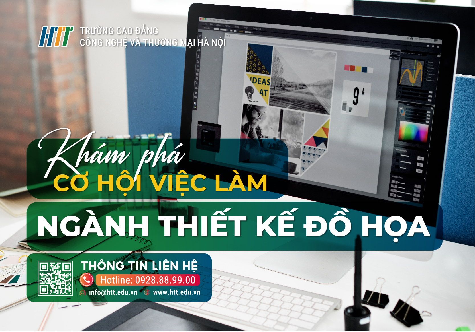 ảnh minh họa cơ hội việc làm ngành thiết kế đồ họa có màn hình máy tính